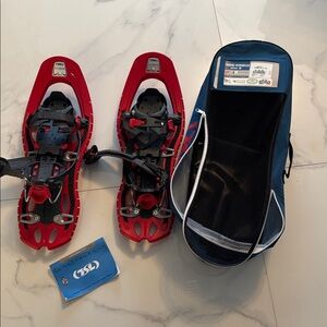 TSL Outdoors, Symbioz Hyperflex Elite Snowshoe, Red, 20.5in Small Women' 6.5 to